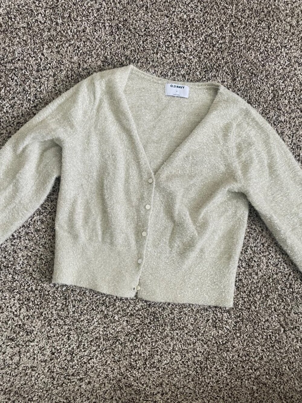 Old Navy Tinsel Sweater White